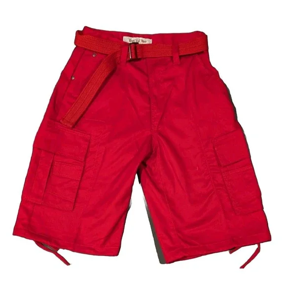 Regal Wear Shorts Deadstock Y2k Regal Wear Red Belted Cargo